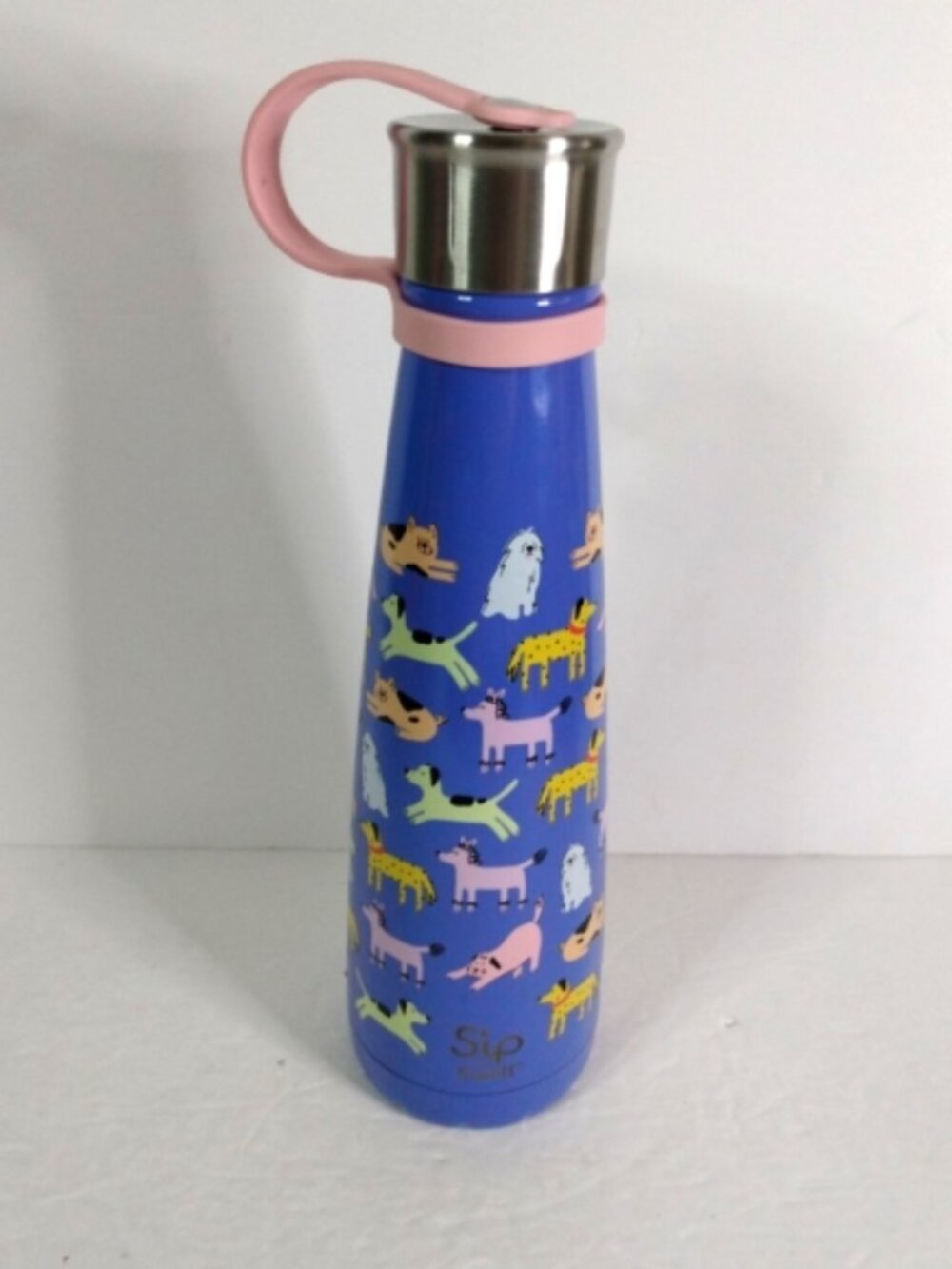 S'ip By S'well 15 Oz Insulated Water Bottle Puppy Playground Stainless Steel Dog